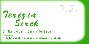 terezia sirch business card